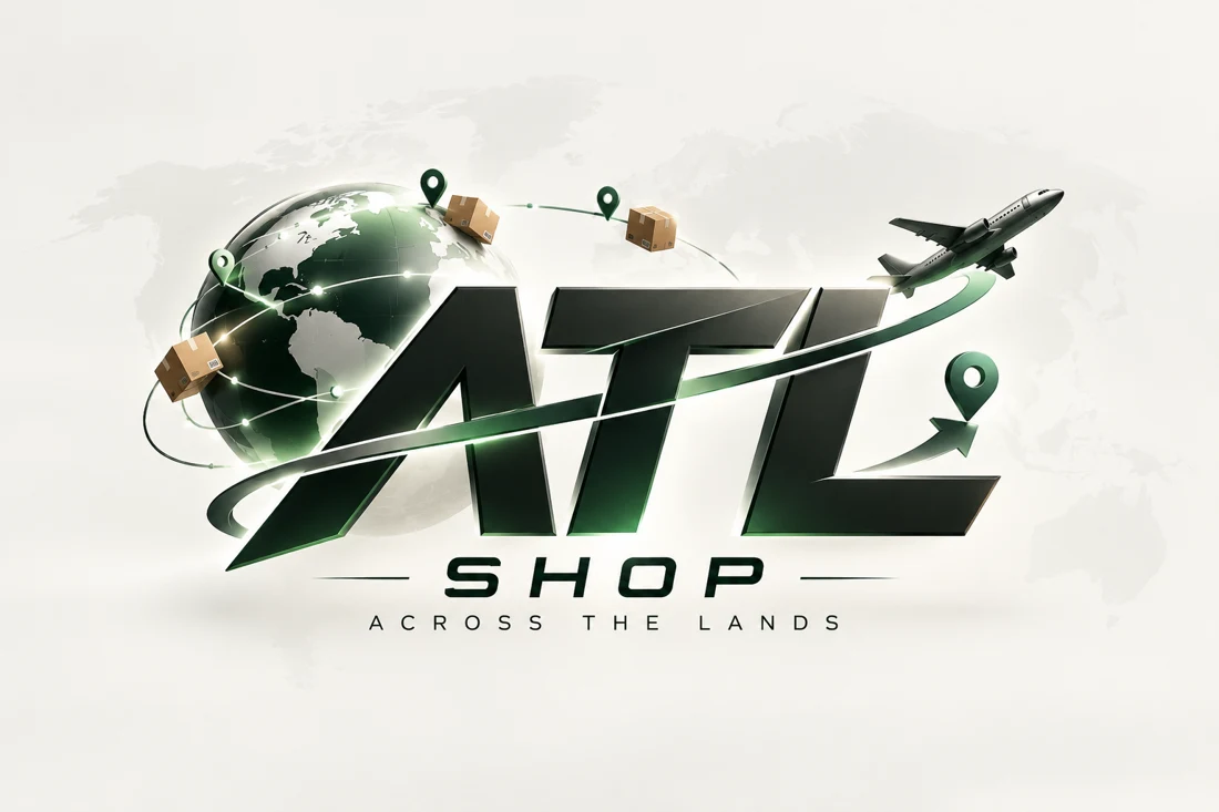 ATL SHOP — Across the Lands. Globo, avión y conexiones internacionales.